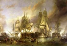 l’Ammiraglio Pierre Villeneuve quello sconosciuto all’ombra di Nelson Trafalgar_William_Clarkson_Stanfield