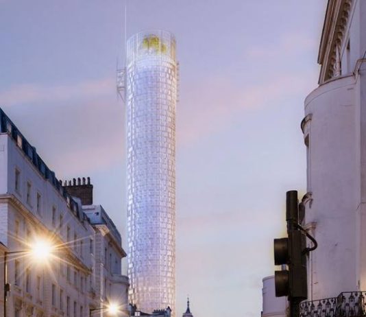 Londra Nuova Torre cilindrica di Renzo Piano