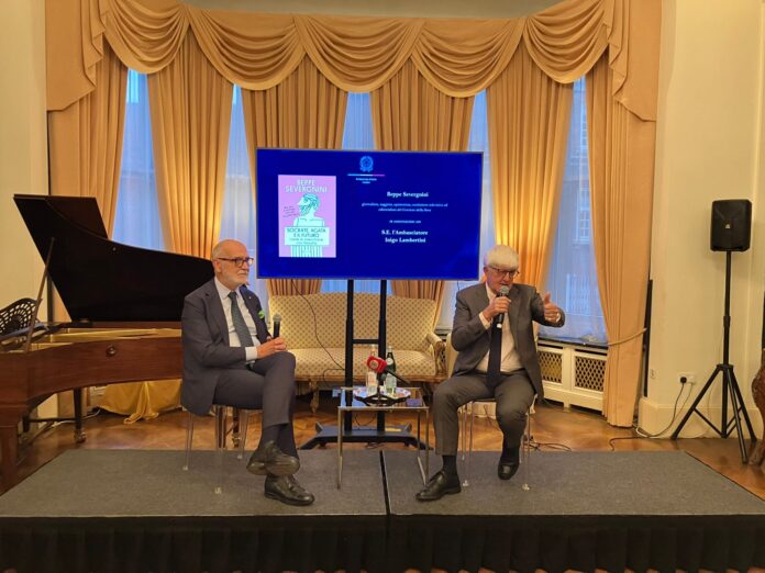 Beppe Severgnini presenta il suo ultimo libro all’Ambasciata d’Italia a Londra in conversazione con l’Ambasciatore Lambertini