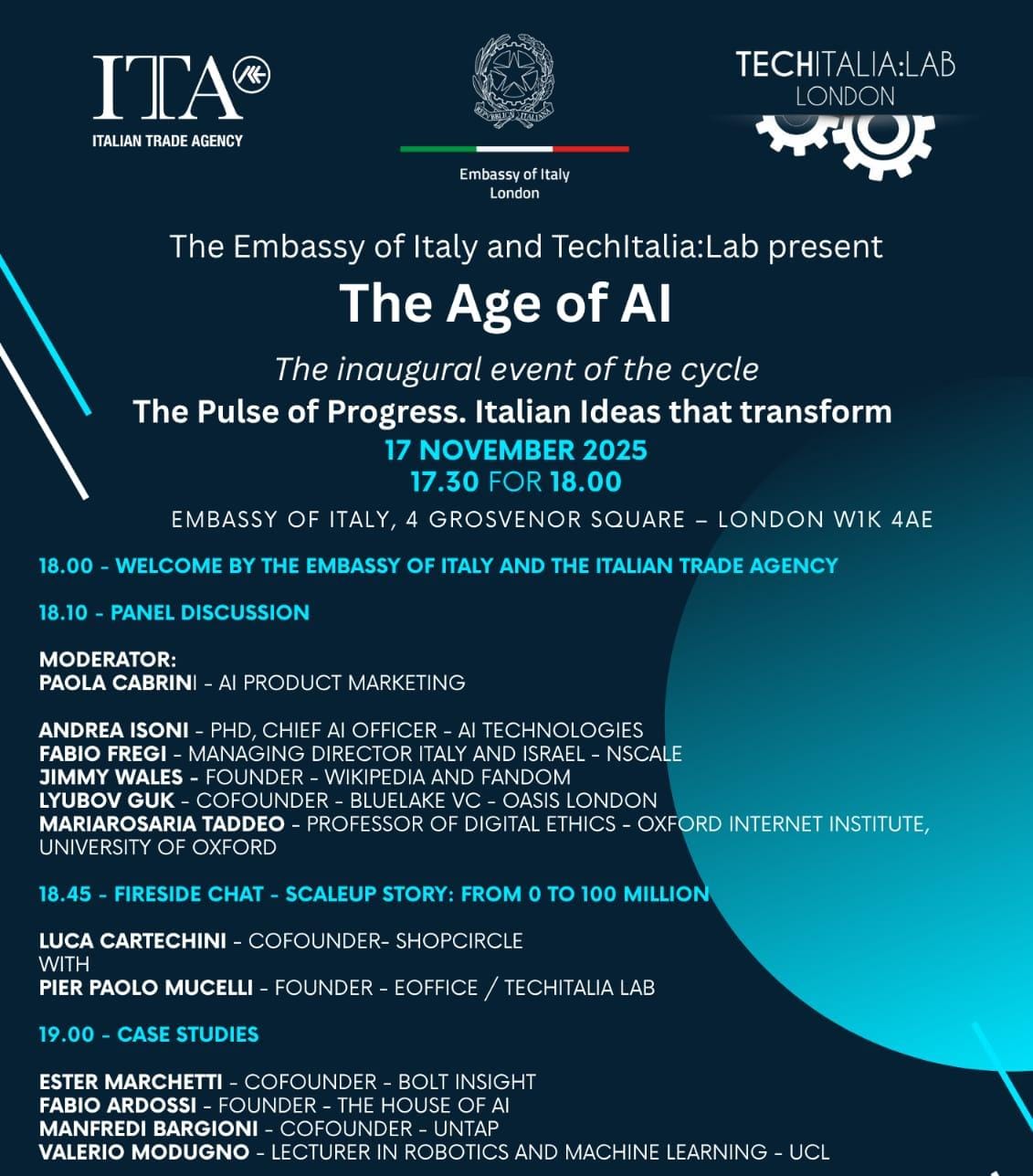 LondonONE radio Italoeurope Al via “The Pulse of Progress. Italian Ideas that Transform”: l’Italia dell’innovazione protagonista
in Ambasciata a Londra